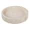 Hello Honey® 17" Whitewashed Round Hand-Carved Decorative Paulownia Wood Tray